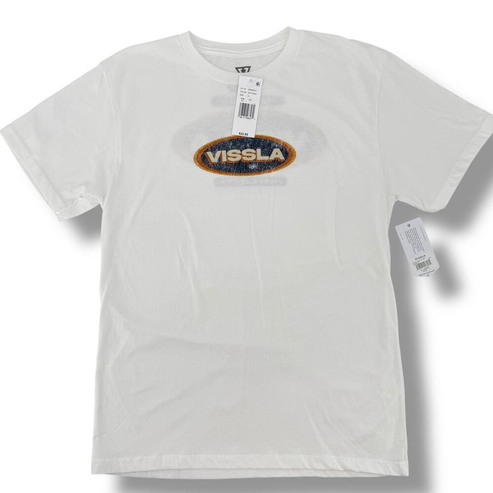 Vissla Logo Crew Neck T Shirt Big Boys Size XL Front Back Print
